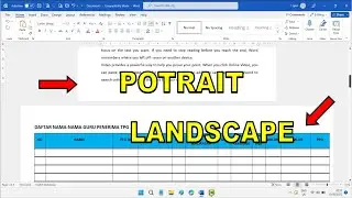 Cara Menggabung Potrait dan Lansdcape di Word