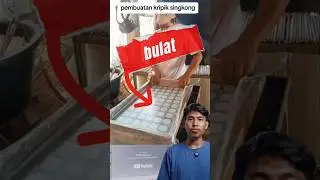 proses pembuatan keripik singkong bulat #kuliner #food #makan