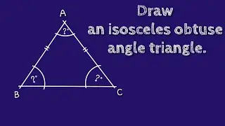 How to draw an isosceles obtuse triangle. Construct an isosceles obtuse triangle. @SHSIRCLASSES