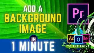 How To Add Background Picture In Video Adobe Premiere