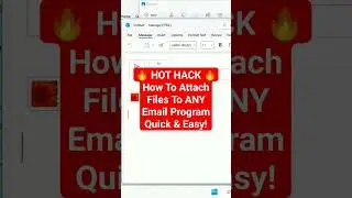 🔥HOT HACK🔥 How To Attach Files To Any Email Program - Quick & Easy! #email #attachment #outlook