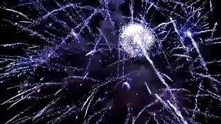 The beautiful fireworks are multicolored a lot 1