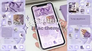 customize your iphone 🌷 (lilac theme) iOS15 💜 | how to have an aesthetic phone