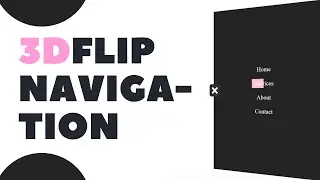 3D Flip Navigation Bar Using HTML & CSS & JavaScript