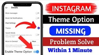 Fix Instagram Chat Theme Option Not Showing | How To Enable Instagram Chat Theme Option