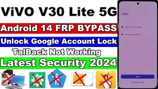 Vivo V30 Lite 5G FRP Bypass Android 14 | All Vivo Google Account Lock Bypass Without Pc