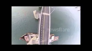 Extreme drone selfie - Ice bridge