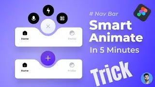 Navigation Hover Effects in figma | Smart Animate Figma | Figma Trick & Tutorial