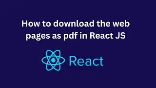 How to download web pages as PDF in React JS