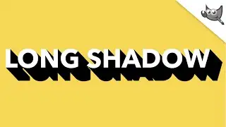 Long Shadow to Text - GIMP