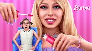 From sad Nerd to happy Barbie beauty makeover! How to Become a Barbie? Barbie Origin Story