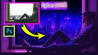 CYBERPUNK Effect in Photoshop easily learn photoshop for begginers