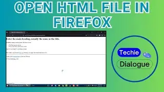 How to Open HTML File in Firefox