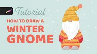 Winter Gnome Procreate Drawing Tutorial