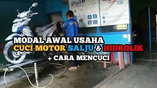 MODAL AWAL USAHA CUCI MOTOR SALJU & HIDROLIK | cara mencuci