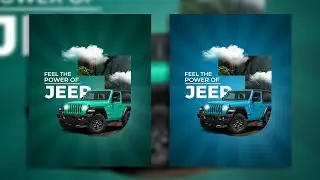 Creative Jeep Poster Design In Photoshop Tutorial | Photoshop Tutorial For Beginners