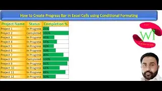 How to Create Progress Bar in Excel Cells using Conditional Formatting