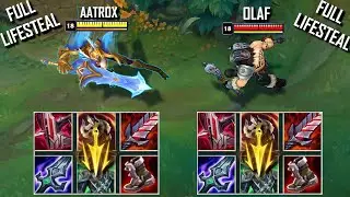 %100 LIFESTEAL AATROX vs %100 LIFESTEAL OLAF FIGHTS & Best Moments!