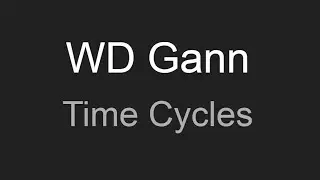 WD Gann Time Cycles!