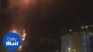 Kazakhstan: Huge fire and explosions rock Abu Dhabi plaza - Daily Mail