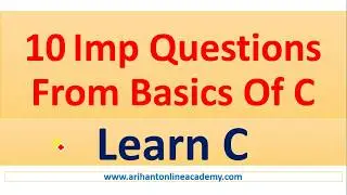 Important MCQs From Basics of C | C Language | Lecture 04