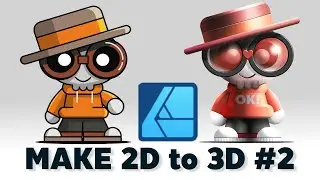 Affinity Designer : Make 2D to 3D Art Toy in Vector