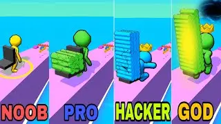 NOOB VS PRO VS HACKER VS GOD in  Ladder Race