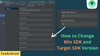 How to change Minimum SDK and Target SDK Version of Android Studio Project || Android Studio ||