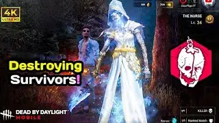 Destroying Survivors With The Nurse Platinum Skin! | Dbd Mobile