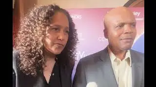 Gina Prince-Bythewood and Reggie Rock Bythewood ('Genius: MLK/X') on 2024 AAFCA TV Awards red carpet