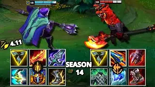 SEASON 14: JAX vs NASUS FULL BUILD FIGHTS  & Best Moments!