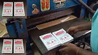 How to do pamphlet printing paper 1/8 size cutting // pamphlet printing paper cutting process