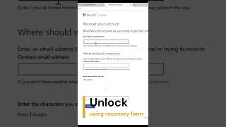 Unlock your Microsoft account - Quick easy steps.