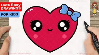 How to Draw Cute Little Hearts Easy, Step-By-Step Drawing and Coloring for Kids and Toddlers