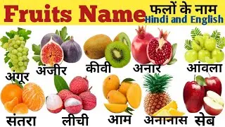 20 Fruits Name in English to Hindi || fruits name vocabulary | फलों के नाम हिन्दी और अग्रेंजी में ||