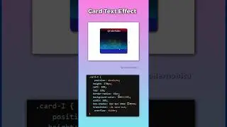 Cart Text Animation Css | Text Hover Effect | How to Create Div Hover Effect | Coder Nobita