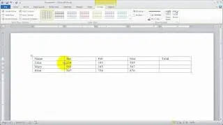 Using Tables in Word 2010 - Part 1