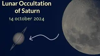 Lunar Occultation of Saturn Live - 14 October 2024