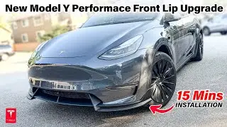 New 2024 Model Y Performance Front Lip with Easy Installation in Just 15 Mins! #tesla