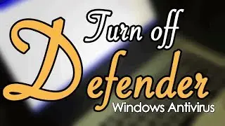 Turn On or Off Windows Defender Antivirus