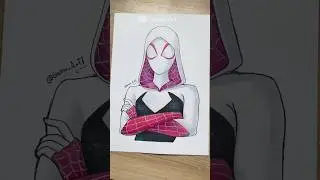 Dibujando a Spider Gwen #art #milesmorales #spidergwen