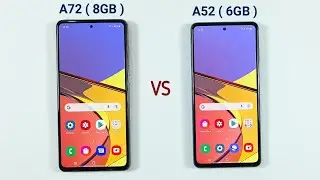 Samsung A52 (6GB) vs Samsung A72 (8GB) Speed Test & Ram Management