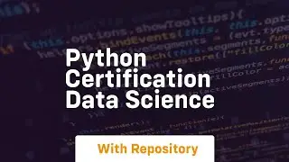 python certification data science