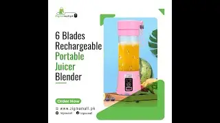 6 Blades Portable & Rechargeable Juicer Blender