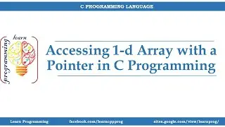 Accessing 1-d Array with a Pointer