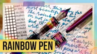 Rainbow Fountain Pen! TWSBI Iris Diamond 580 Review and Comparison