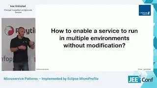 Microservice Patterns – Implemented by Eclipse MicroProfile (Ivar Grimstad, Sweden)