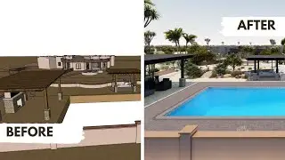 Lumion Live Build - San Juan Pools Oceanside on a Desert Environment