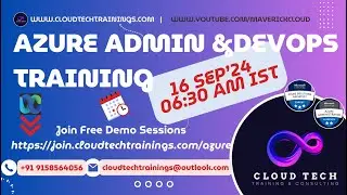Azure Administrator & Azure DevOps Realtime Training from 16/SEP/24 06:30AM to 08:00 AM IST