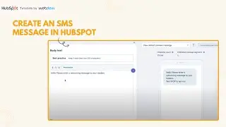 How to Create an SMS message in HubSpot